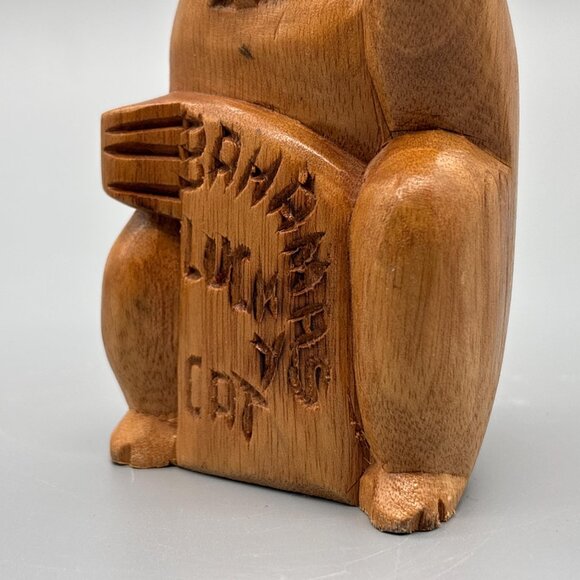 Hand-Carved Wooden Lucky Cat Figurine Maneki Neko | Made in Bahamas - Picture 4 of 11